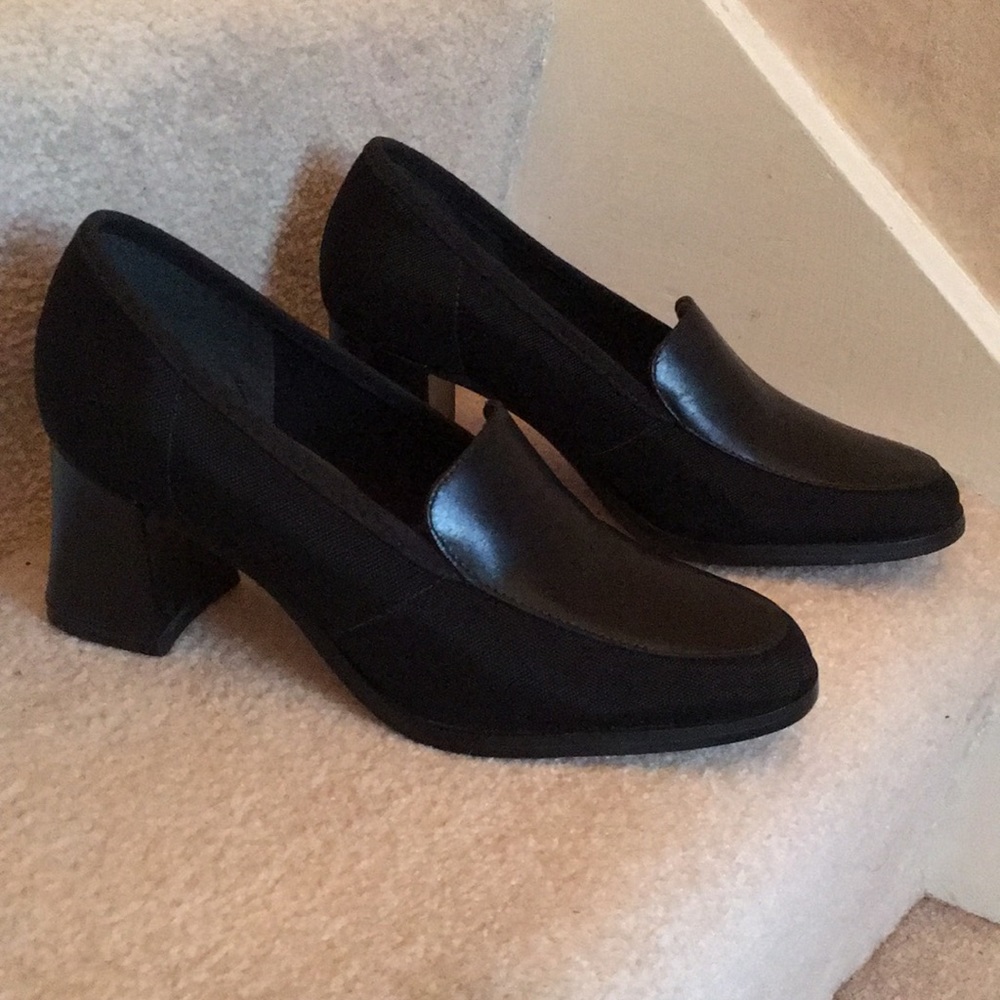 Black chunky heel